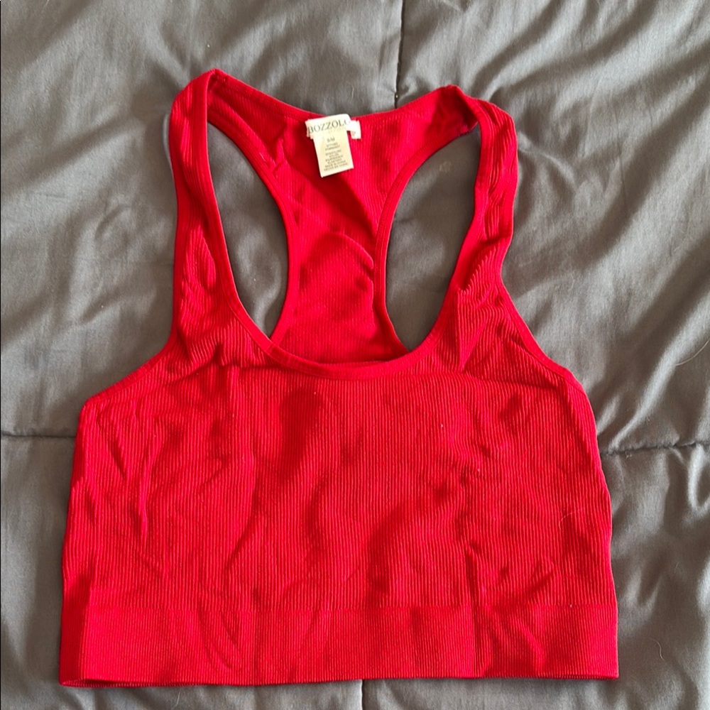 Red Women's Racerback Crop Top